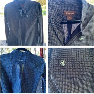 Boys size Large ARIAT long sleeve button down rodeo/dress shirt.